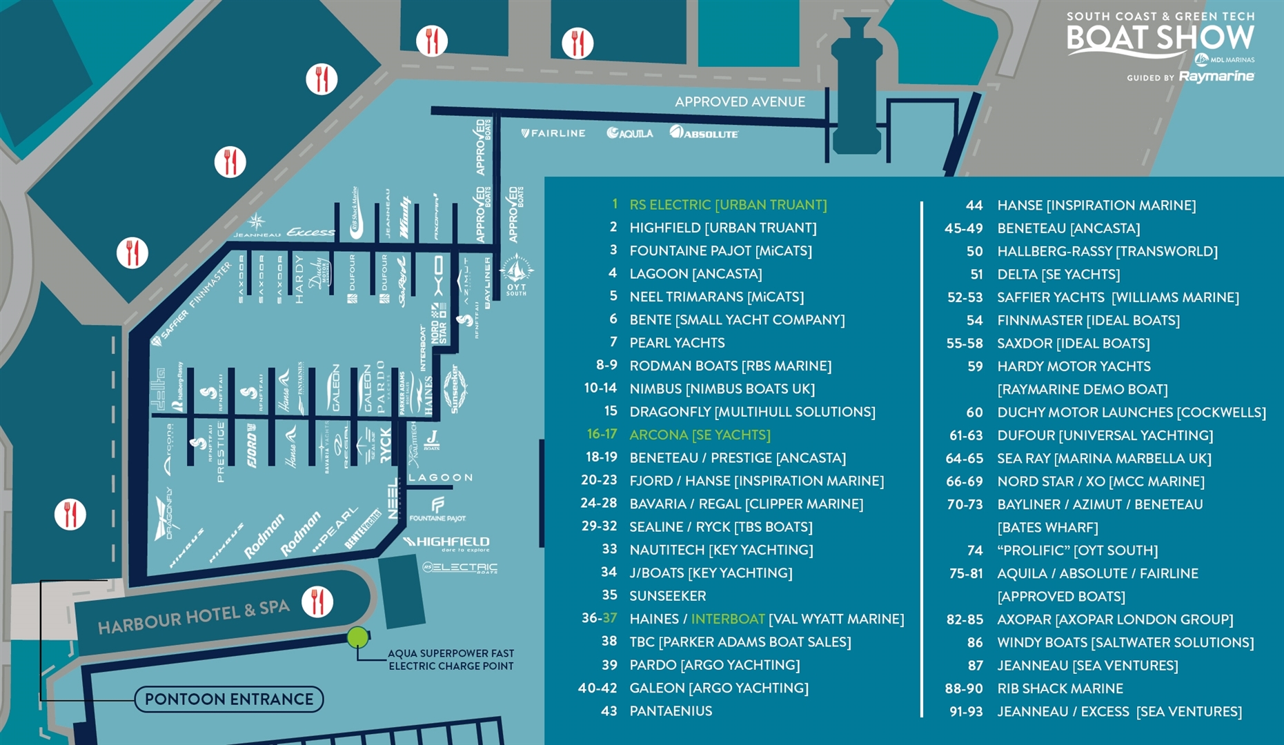 Confirmed exhibitors so far. Please note that locations and layout are subject to change.