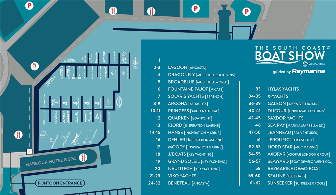 2022 Show Plan: On-Water Exhibitors confirmed so far