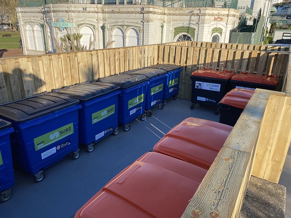 New recycling compound at Torquay Marina.