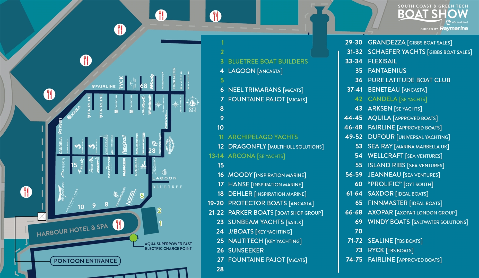 2024 Show Plan: On-water exhibitors confirmed so far