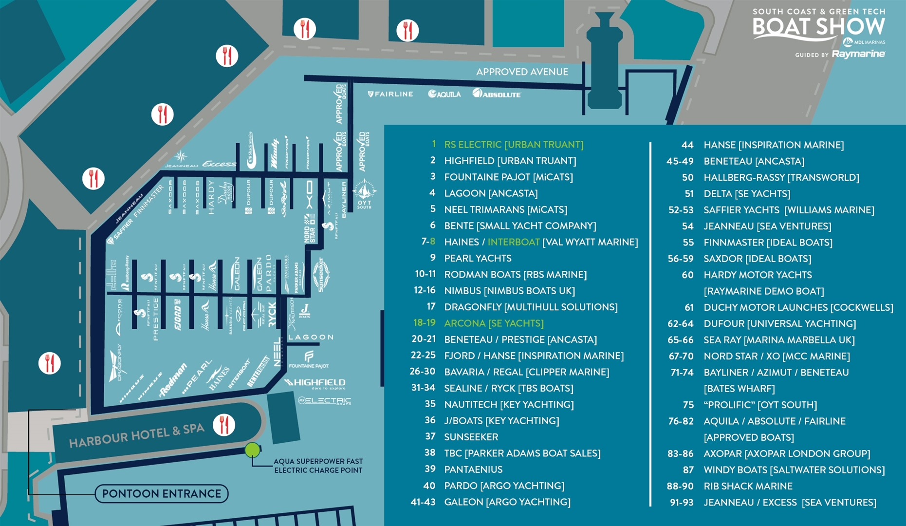 Confirmed exhibitors so far. Please note that locations and layout are subject to change.