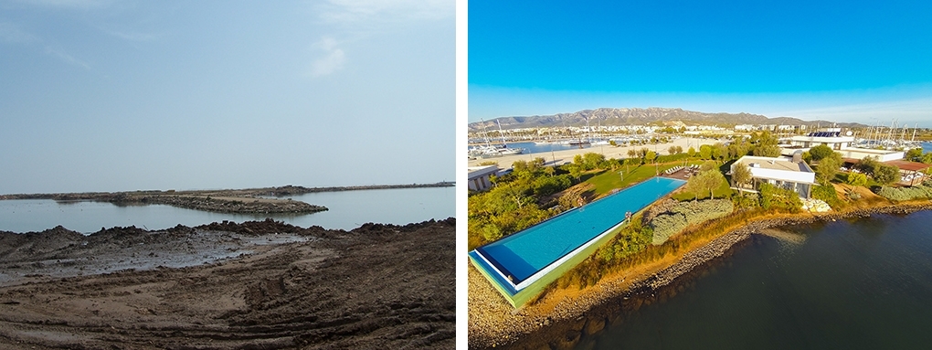 Sant Carles Marina, before and after construction.